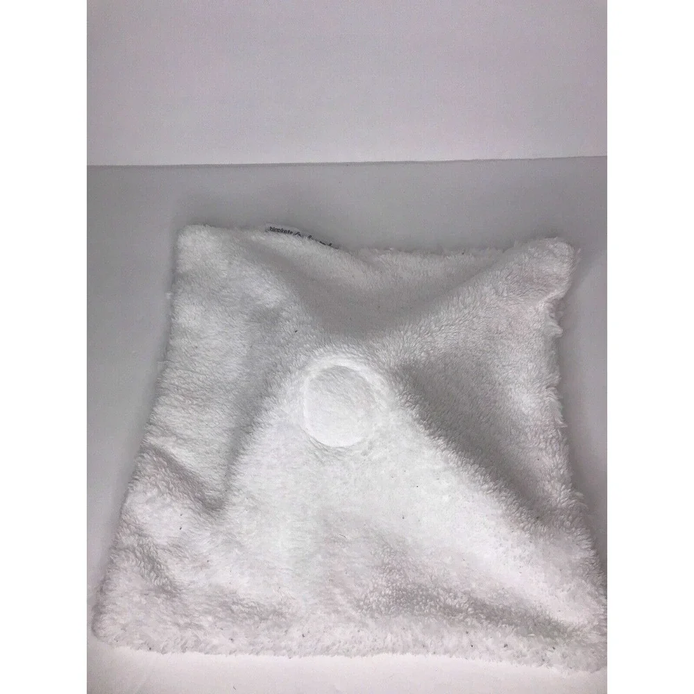 Blankets & Beyond Puppy Dog Security White Grey Swirl Fur 12x12 Baby Soft Lovey
